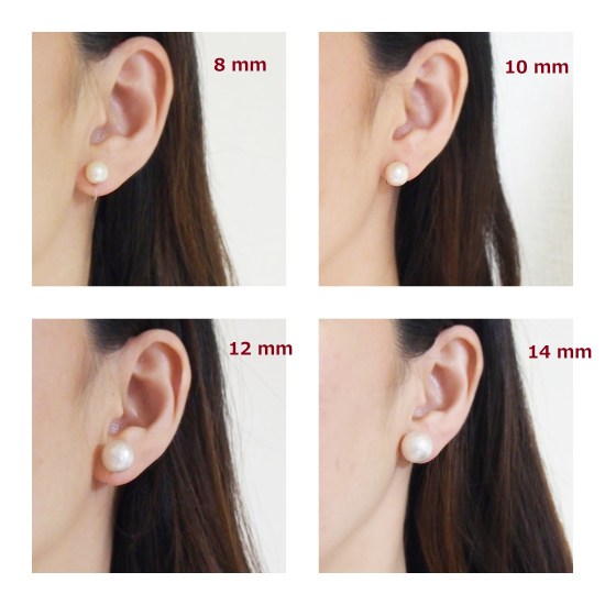 8 mm 10 mm 12 mm 14 mm cotton pearl invisible clip on earrings_size1