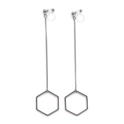 <img src=”comfortable-pierced-look-dangle-long-silver-hexagon-thread-minimalist-invisible-clip-on-earrings-miyabigrace2.jpg” alt=”pierced look and comfortable Comfortable pierced look dangle long minimalist silver threader hexagon hoop invisible clip on earrings By MiyabiGrace by MiyabiGrace 夾耳環 ノンホールピアス”/>