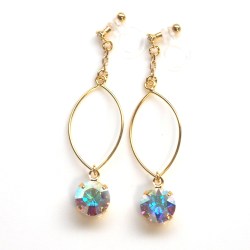 <img src=”dangle-gold-hoop-and-aurora-borealis-invisible-clip-on-earrings-non-pierced34.jpg” alt=”pierced look and comfortableDangle Gold Hoop and Aurora Borealis Swarovski Crystal Invisible Clip On Earrings, Non Pierced Earrings, Large Hoop Silver Clip Earrings”/>