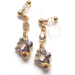 <img src=”dangle-orange-purple-crystal-rhinestone-invisible-clip-on-earrings-non-pierced5.jpg” alt=”pierced look and comfortable Wedding bridal Dangle Topaz and Purple Crystal Invisible Clip On Earrings, Orange Rhinestone Clip ons, Bridal Clip Earrings non pierced earrings”/>