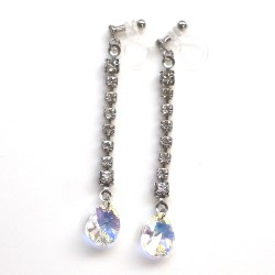 <img src=”dangle-rhinestone-teardrop-swarovski-crystal-invisible-clip-on-earrings5.jpg” alt=”pierced look and comfortableRhinestone Aurora Borealis Swarovski Crystal Invisible Clip On Earrings, Dangle Wedding Teardrop Clip Earrings, Non Pierced Earrings”/>