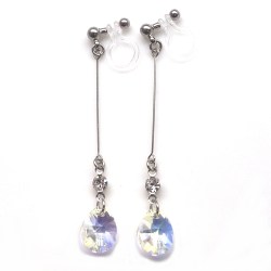 <img src=”dangle-teardrop-10mm-ab-aurora-borealis-swarovski-crystal-invisible-clip-on-earrings15.jpg” alt=”pierced look and comfortable Wedding bridal Dangle clear swarovski crystal invisible clip on earrings non pierced earrings”/>
