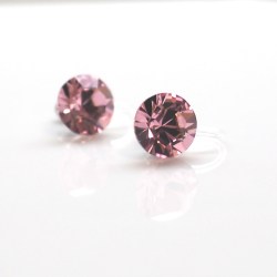 <img src=”light-pink-light-rose-swarovski-crystal-invisible-clip-on-earrings-non-pierced-earrings-2.jpg” alt=”pierced look and comfortable 2 ways 8 mm & 6 mm Light Rose Swarovski Crystal Invisible Stud Clip on Earrings”/>