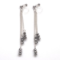 <img src=”long-dangle-silver-metallic-black-beaded-invisible-clip-on-earrings-miyabigrace51.jpg” alt=”pierced look and comfortable dangle metallic black beads and silver chains invisible clip on earrings MiyabiGrace”/>