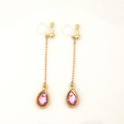 Rose invisible clip on earrings