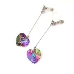 <img src=”crystal-vitrail-light-swarovski-heart-invisible-clip-on-earrings-non-pierced-earrings-31.jpg” alt=”pierced look and comfortable Wedding bridal Dangle Crystal Vitrail Light Purple Swarovski Heart Invisible Clip on Earrings non pierced earrings”/>