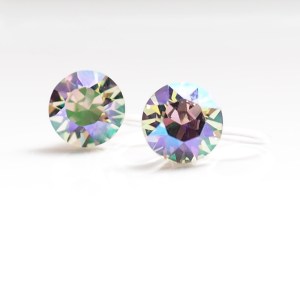 Paradise shine Swarovski crystal invisible clip on earrings