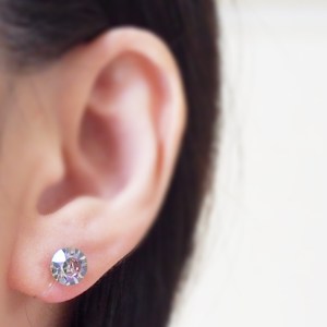 Paradise shine Swarovski crystal invisible clip on earrings