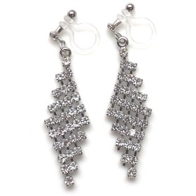 <img src=”dangle-bridal-wedding-lozenge-mesh-rhinestone-crystal-chandelier-invisible-clip-on-earrings5.jpg” alt=”pierced look and comfortable Pierced look and comfortable dangle mesh rhinestone crystal invisible clip on earrings 耳環夾 ノンホールピアス　イヤリング”/>