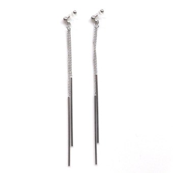 <img src=”minimalist-dangle-silver-chain-2-bars-invisible-clip-on-earrings-miyabigrace4.jpg” alt=”pierced look and comfortable Pierced look and comfortable dangle minimalist silver bar invisible clip on earrings 耳環夾 ノンホールピアス　イヤリング”/>