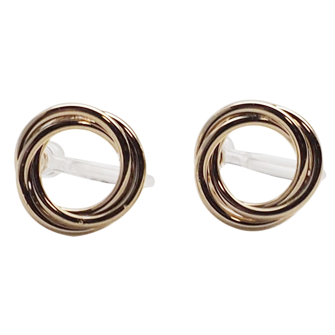 Comfortable pierced look Gold Tube Hoops Circle Round Invisible clip on stud earrings Miyabi Grace (4).jpg
