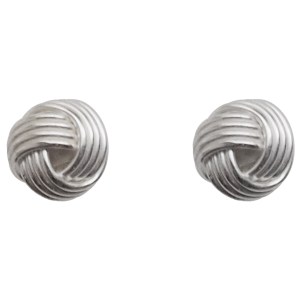 Comfortable pierced look knotted sterling silver invisible clip on earrings Miyabi Grace 10.jpg