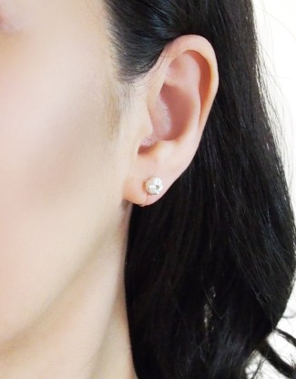 Comfortable pierced look knotted sterling silver invisible clip on earrings Miyabi Grace 8.jpg